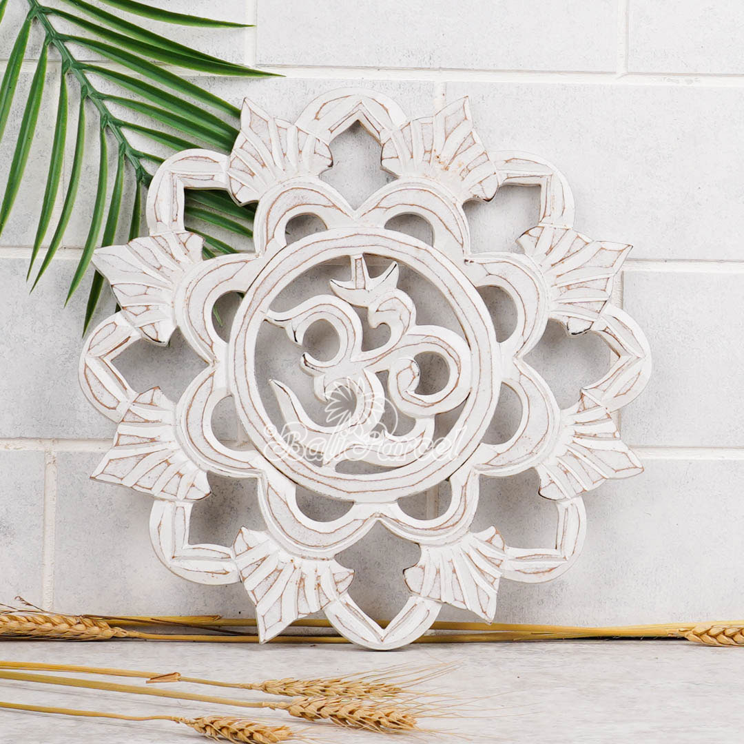 Wallhanging, Hand Made From Hardboard/ MDF, With White Wash Color.