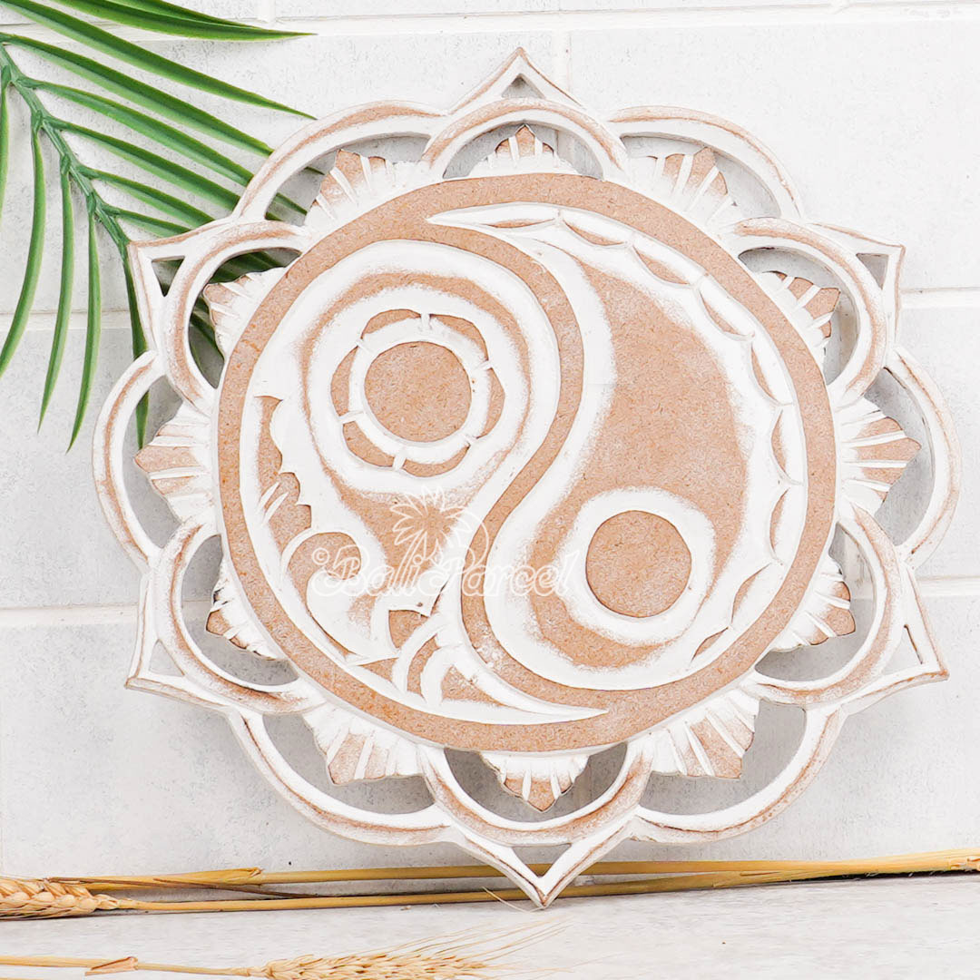 Wallhanging, Hand Made From Hardboard/ MDF, With White Wash Color.