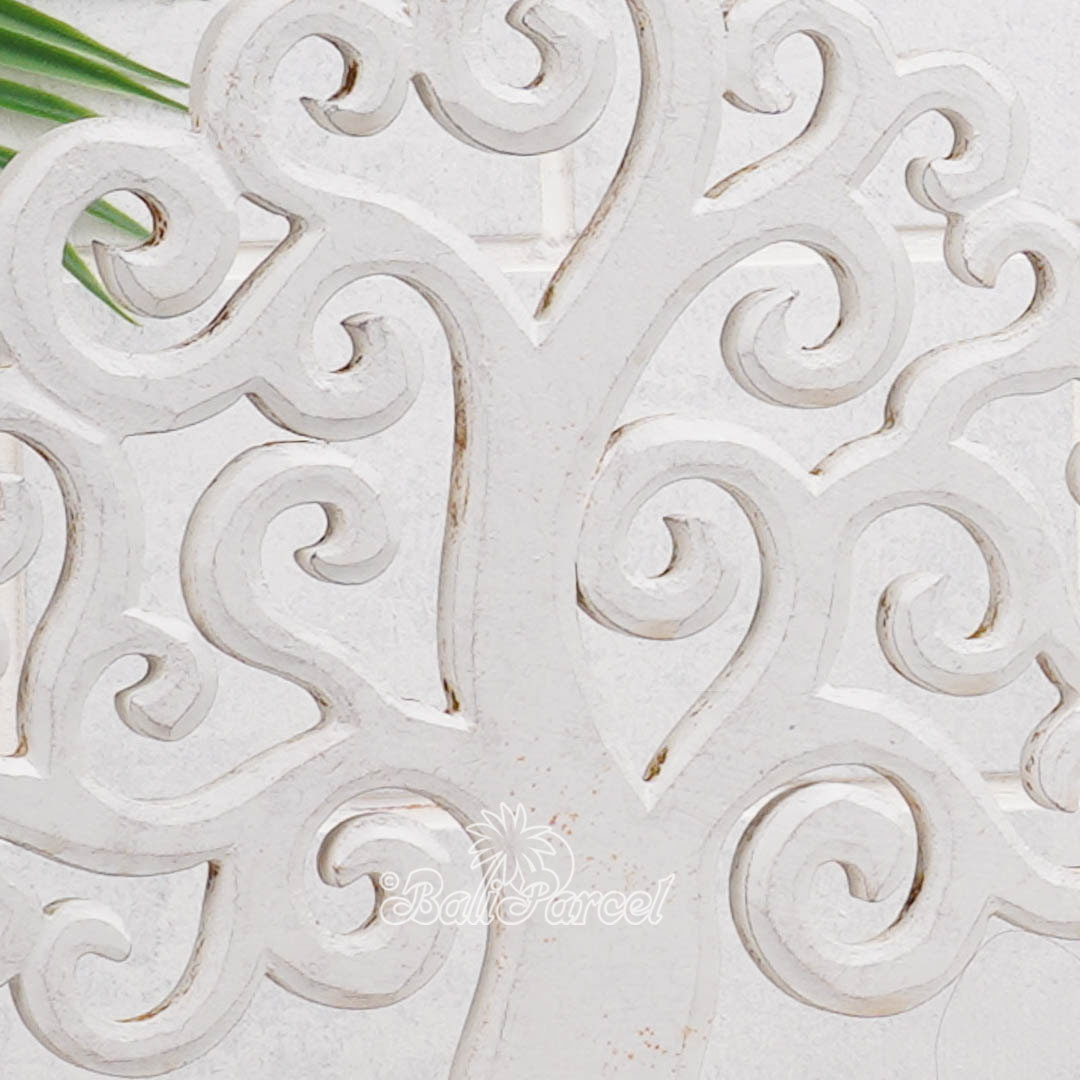 Wallhanging, Hand Made From Hardboard/ MDF, With White Wash Color.
