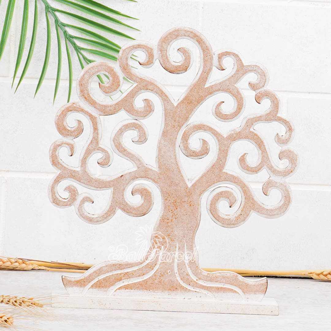 Wallhanging, Hand Made From Hardboard/ MDF, With White Wash Color.