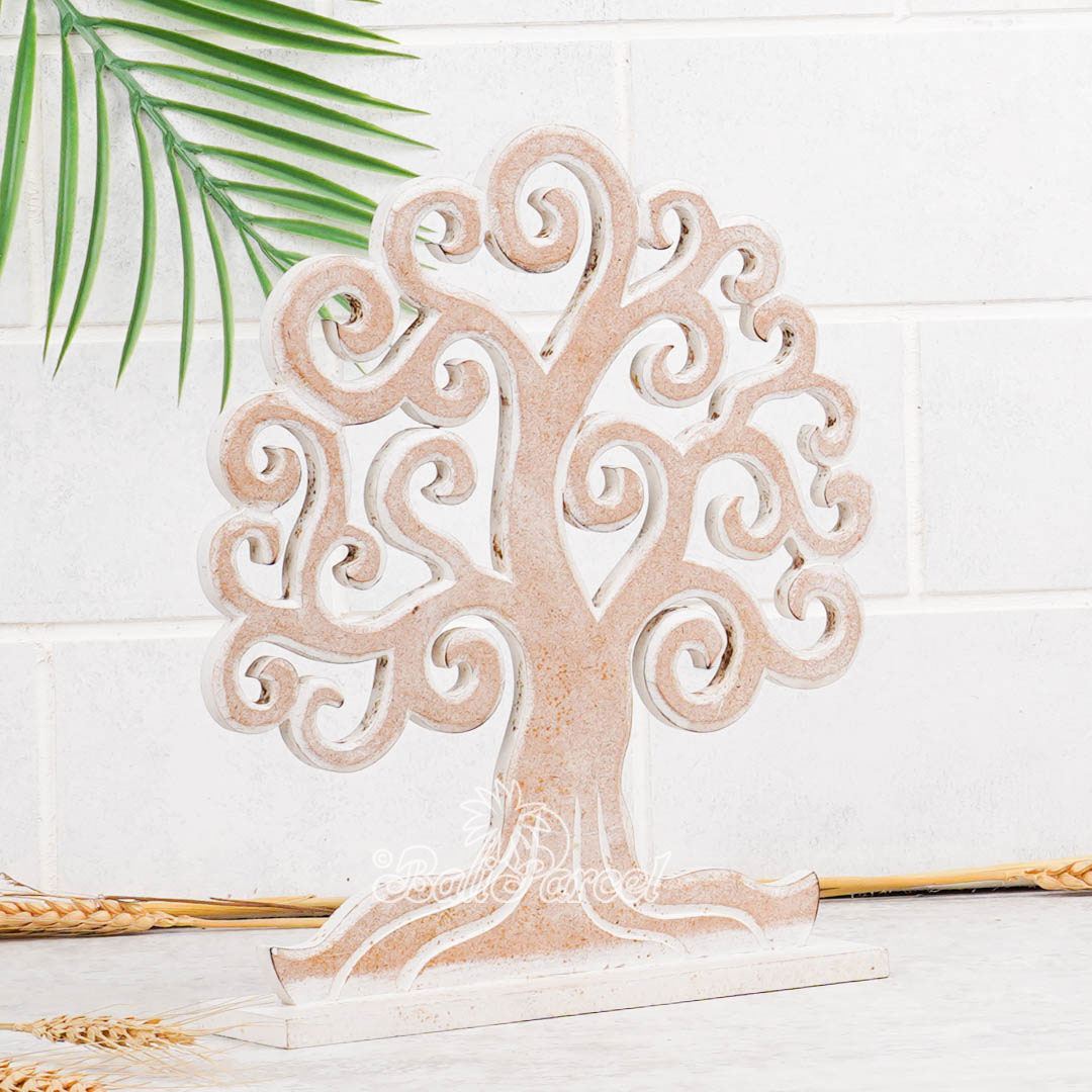 Wallhanging, Hand Made From Hardboard/ MDF, With White Wash Color.