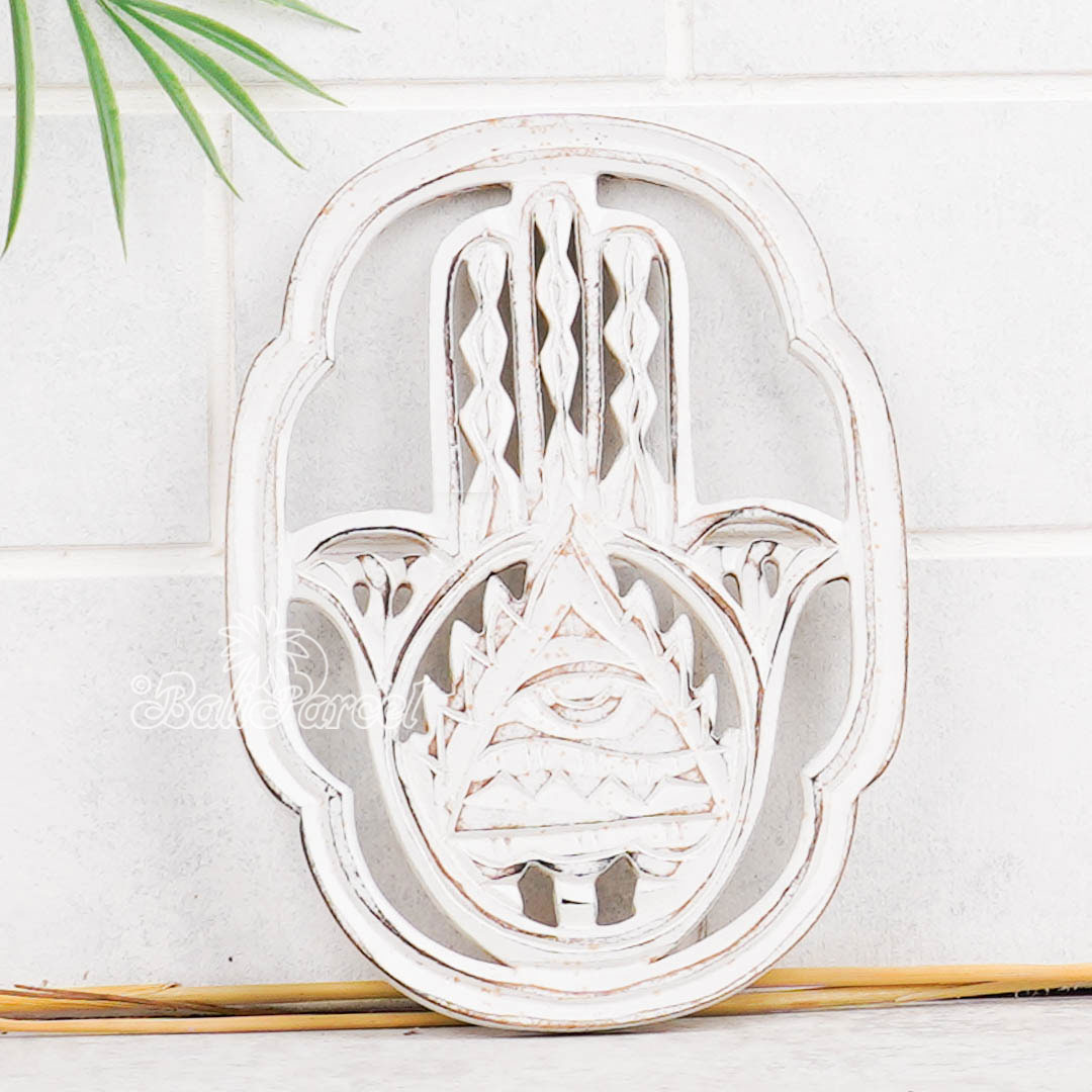 Wallhanging, Hand Made From Hardboard/ MDF, With White Wash Color.