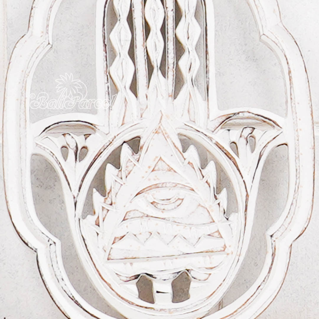 Wallhanging, Hand Made From Hardboard/ MDF, With White Wash Color.