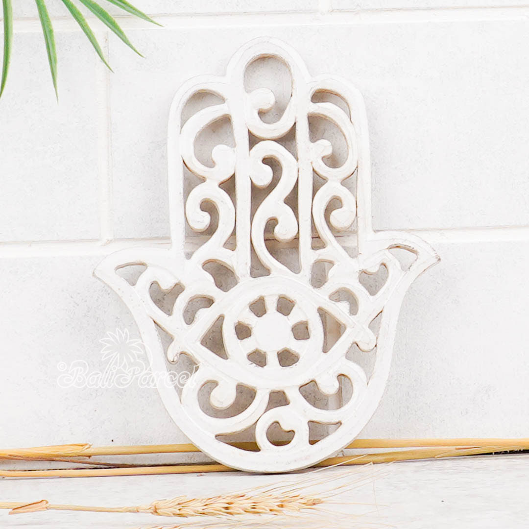 Wallhanging, Hand Made From Hardboard/ MDF, With White Wash Color.