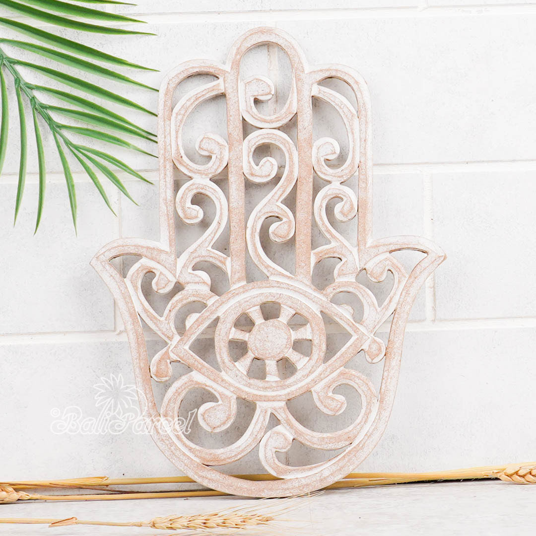 Wallhanging, Hand Made From Hardboard/ MDF, With White Wash Color.