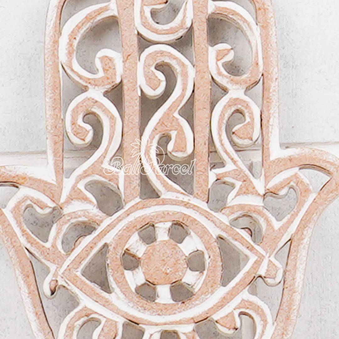 Wallhanging, Hand Made From Hardboard/ MDF, With White Wash Color.