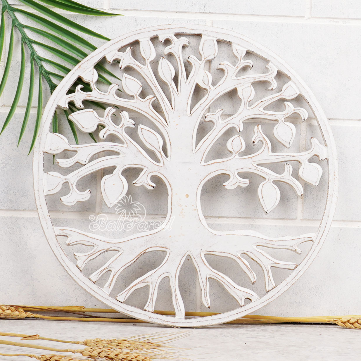 Wallhanging, Hand Made From Hardboard/ MDF, With White Wash Color.