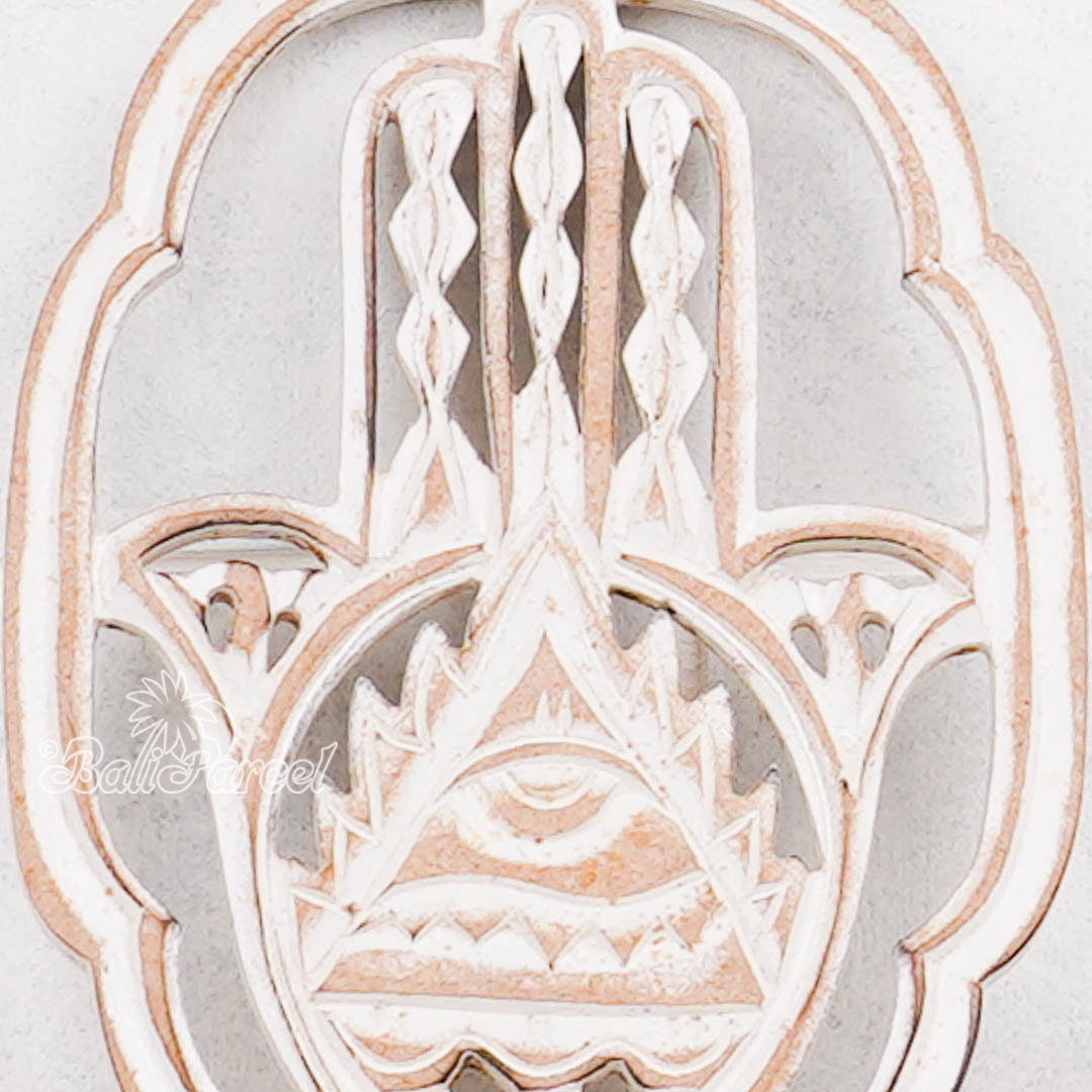 Wallhanging, Hand Made From Hardboard/ MDF, With White Wash Color.
