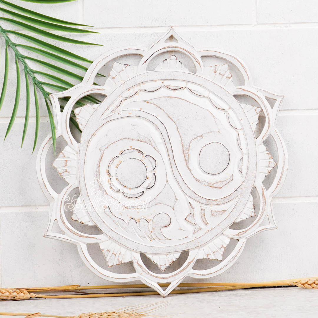Wallhanging, Hand Made From Hardboard/ MDF, With White Wash Color.