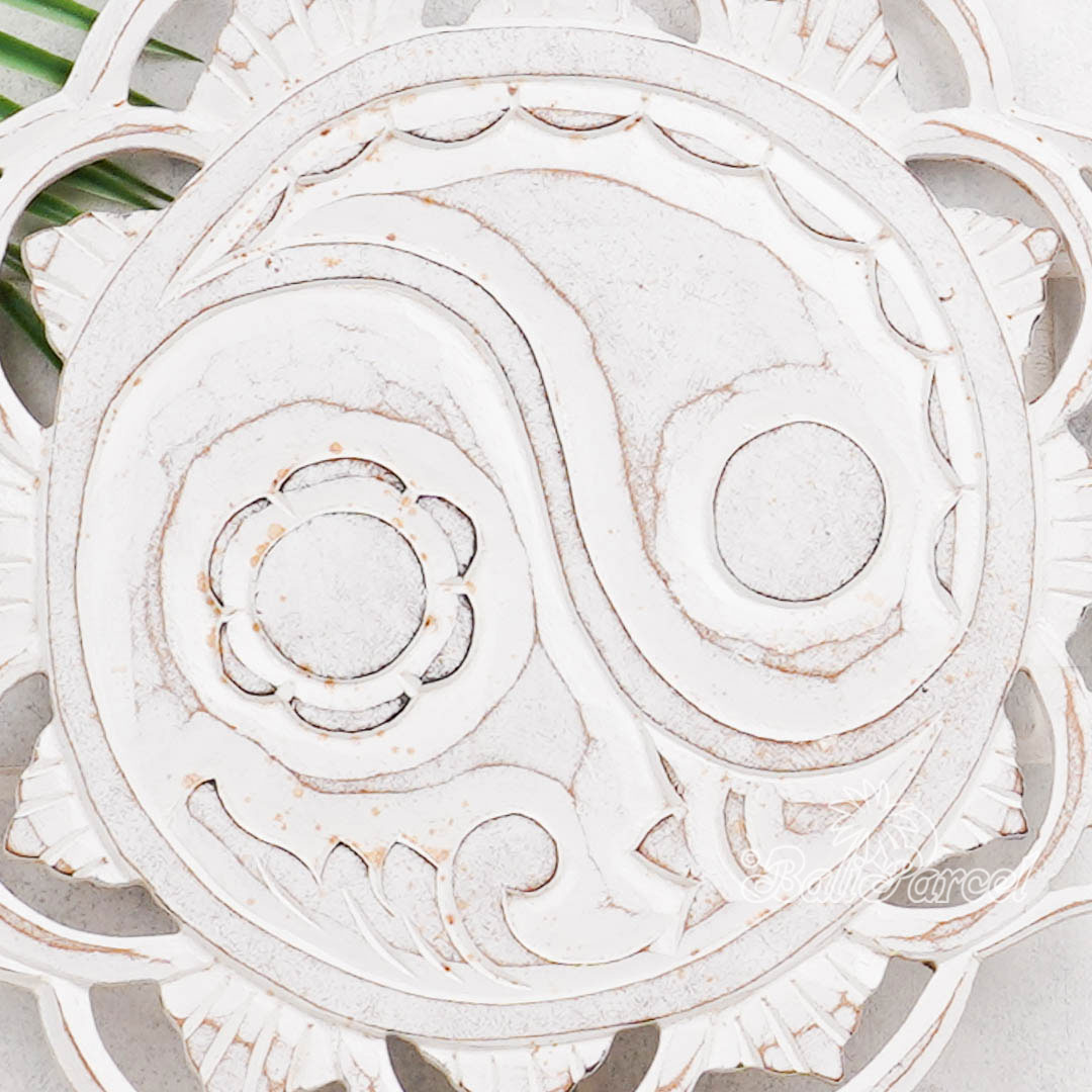Wallhanging, Hand Made From Hardboard/ MDF, With White Wash Color.
