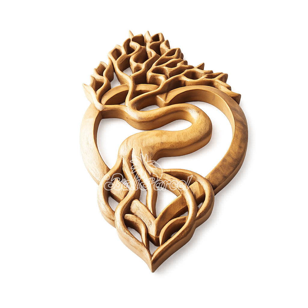 Wooden Wallhanging Root, Handmade From Suar Wood