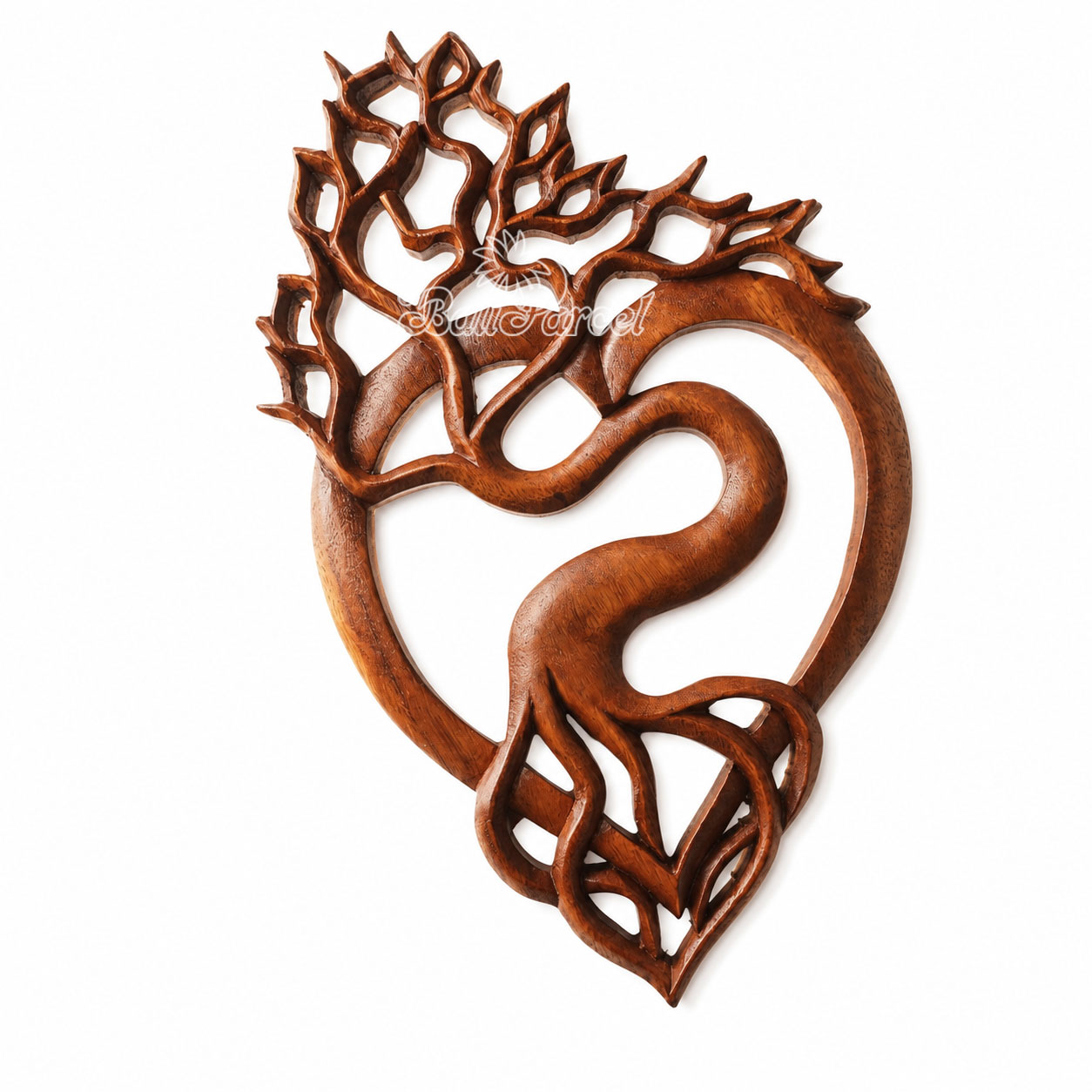 Wooden Wallhanging Root, Handmade From Suar Wood