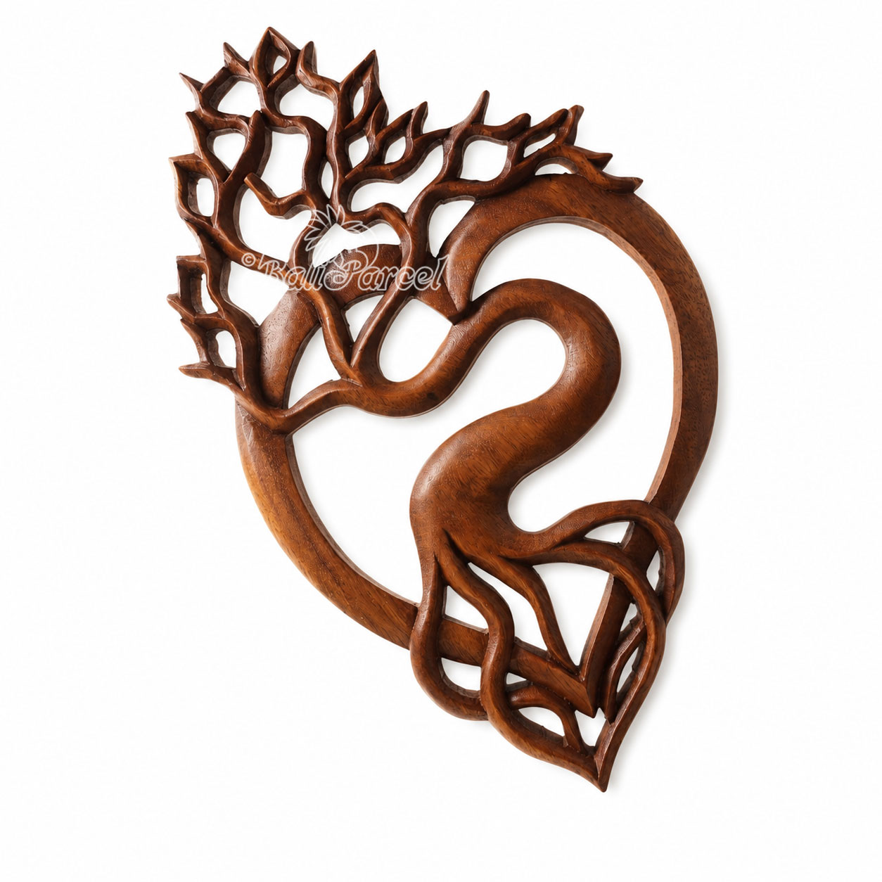 Wooden Wallhanging Root, Handmade From Suar Wood