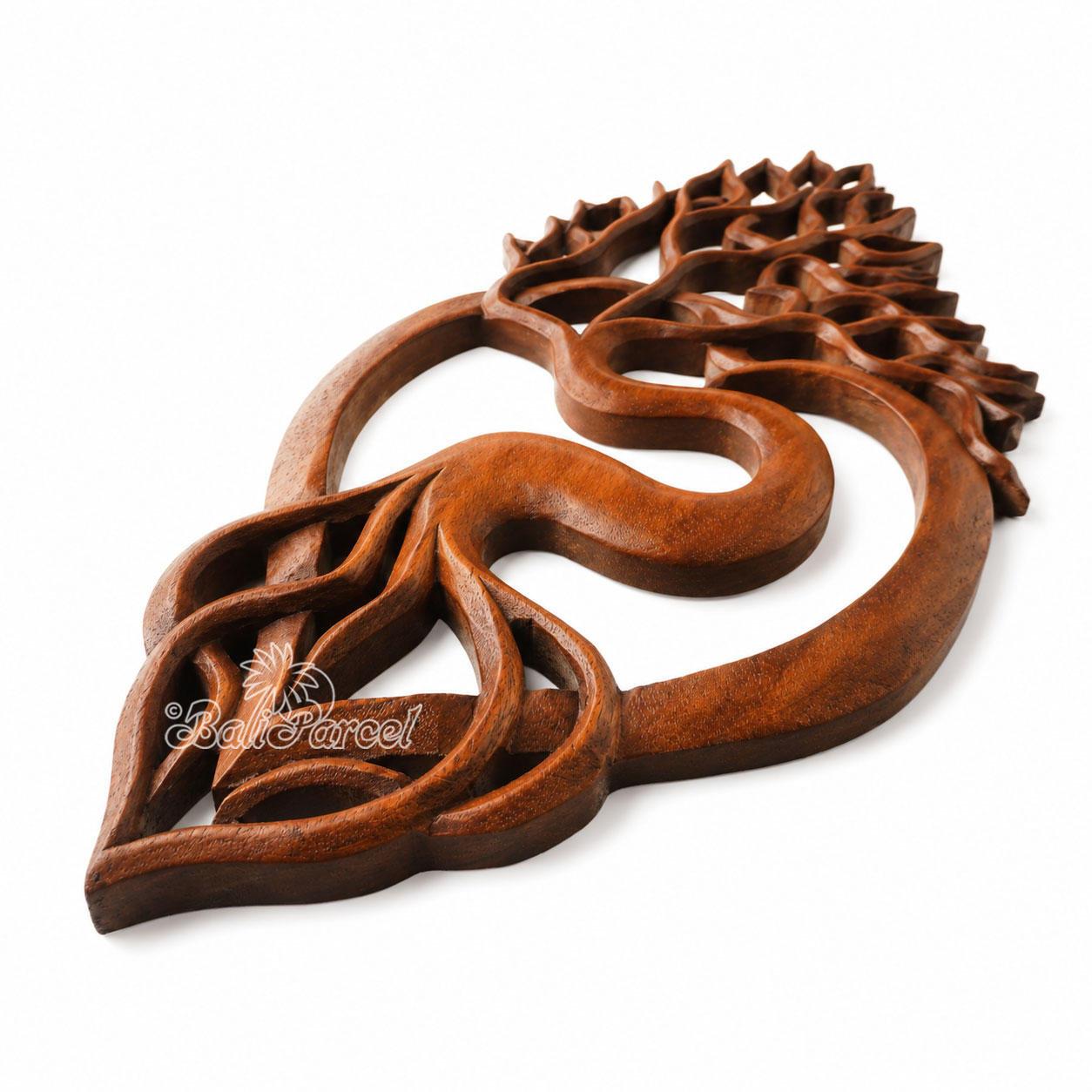 Wooden Wallhanging Root, Handmade From Suar Wood