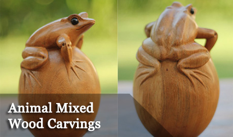 Animals Mixed Wood Carvings