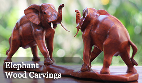 Elephants Wood Carvings