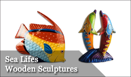 Sea Life Wooden Sculptures