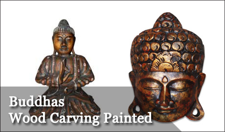Buddhas Wood Painted
