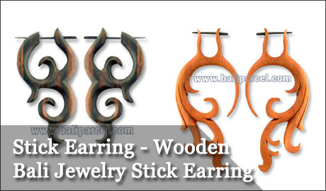 Stick Earring - Wooden